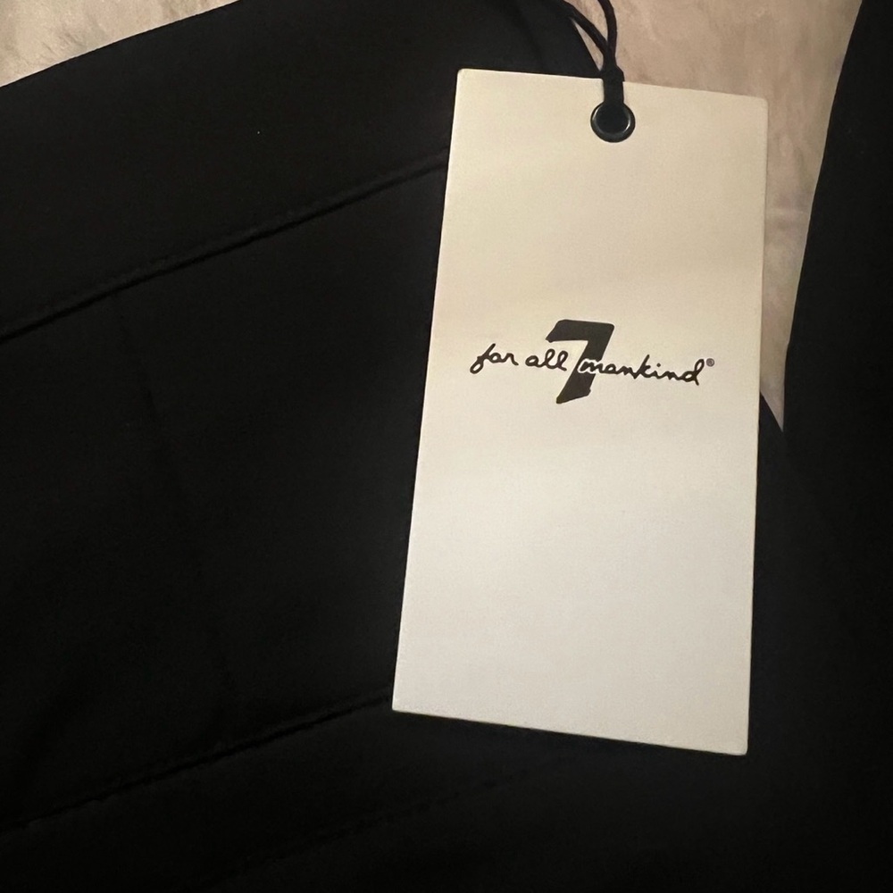 NWT 7 For All Mankind Classic Black Trousers - Picture 6 of 7